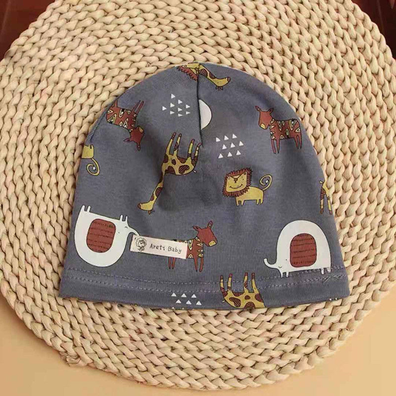 Infant Cotton Printed Warm Ear Protection Hat