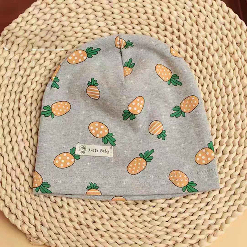 Infant Cotton Printed Warm Ear Protection Hat