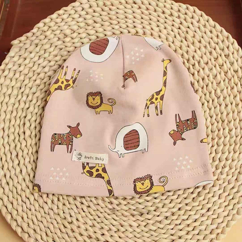 Infant Cotton Printed Warm Ear Protection Hat