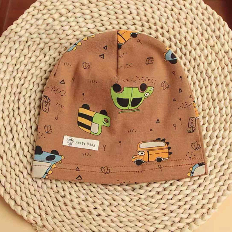 Infant Cotton Printed Warm Ear Protection Hat