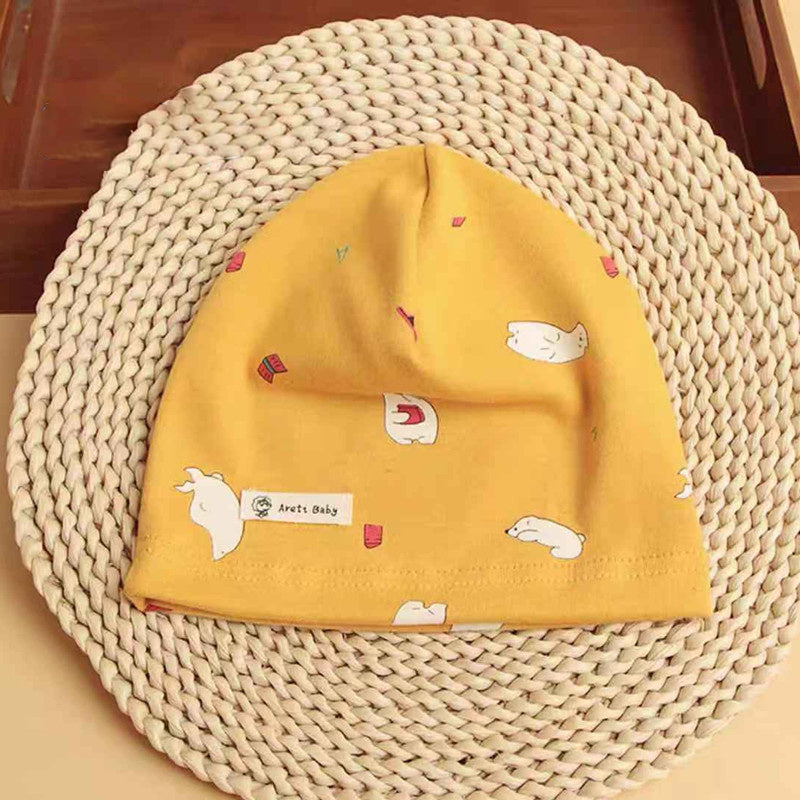 Infant Cotton Printed Warm Ear Protection Hat